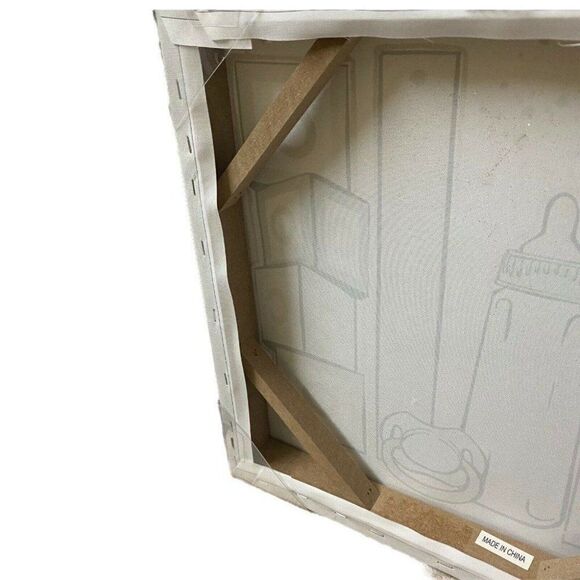 Oliver Gal Canvas Art Coco Baby Bottle 14x14 Girl Boss Glitter Pacifier Blue - Picture 10 of 12